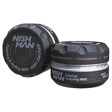 ווקס צבע לשיער נישמן - Nishman C2 אפור מעושן 100 מ״ל