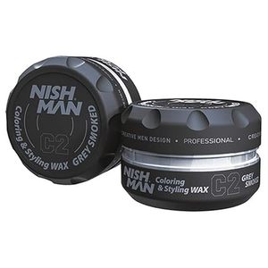 ווקס צבע לשיער נישמן - Nishman C2 אפור מעושן 100 מ״ל