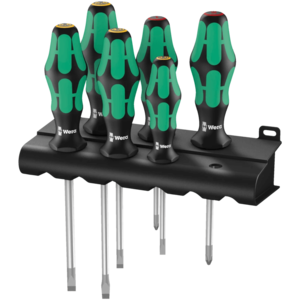 סט מברגים 6 חלקים עם מתקן – 334/6 Rack – Wera