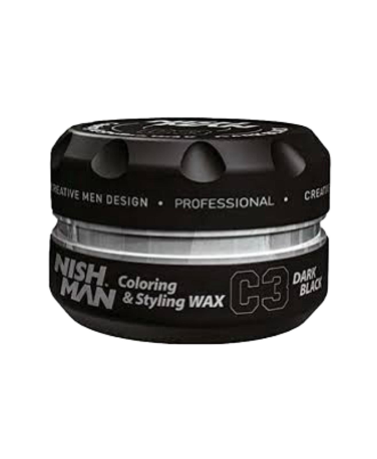 ווקס צובע שחור כהה 100 מ"ל-  Nishman Coloring Wax C3 Dark Black   