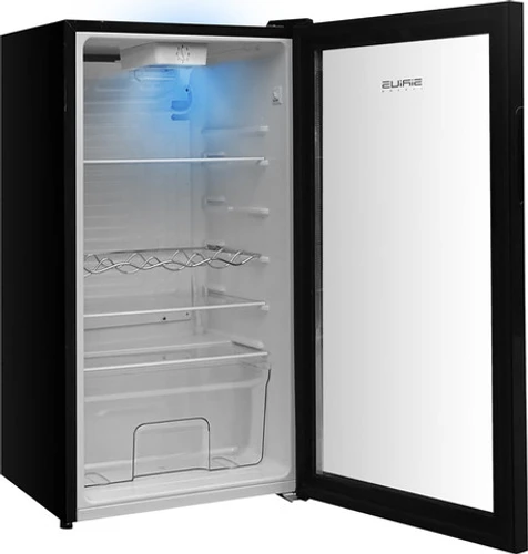 מקרר 90 ליטר ויטרינה שקופה בצבע שחור דגם SIRIUS LIVING MREF-192