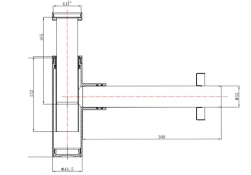 סיפון עגול נפטון 801571F16S לכיור רחצה נירוסטה מוברש PVD חמת