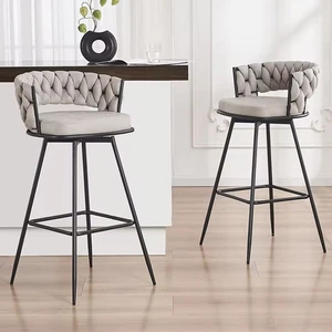 זוג כיסאות בר מעוצבים מסתובבים דגם Comfort4U ELEGANZIA