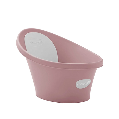 אמבטיה קומפקטית לתינוק עם מעמד גבוה מתקפל Shnuggle צבע ורוד