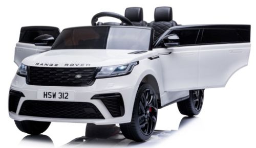 מכונית ממונעת 12V לילדים Range Rover Velar צמיגי EVA, שלט רחוק, אורות ומושב כפול - ורוד