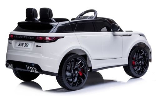 מכונית ממונעת 12V לילדים Range Rover Velar צמיגי EVA, שלט רחוק, אורות ומושב כפול - ורוד