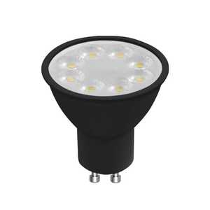 דקרויקה לד 8W לעמעום גוף שחור 230V GU אור חם