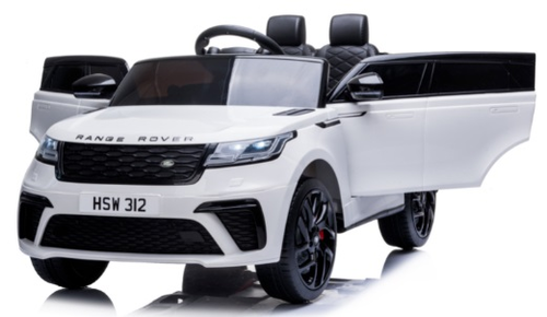 מכונית ממונעת 12V לילדים Range Rover Velar צמיגי EVA, שלט רחוק, אורות ומושב כפול - ורוד