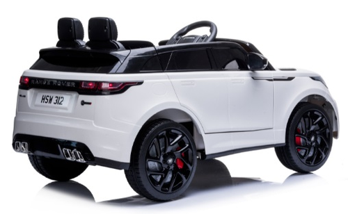 מכונית ממונעת 12V לילדים Range Rover Velar צמיגי EVA, שלט רחוק, אורות ומושב כפול - ורוד