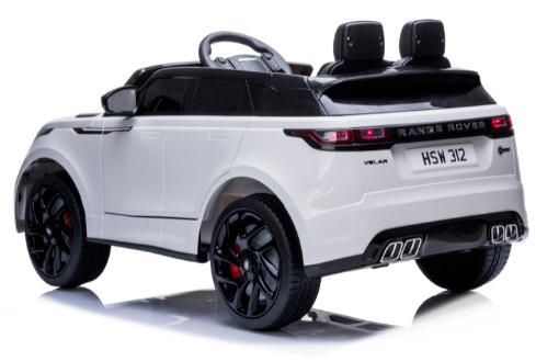 מכונית ממונעת 12V לילדים Range Rover Velar צמיגי EVA, שלט רחוק, אורות ומושב כפול - ורוד