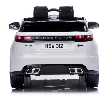 מכונית ממונעת 12V לילדים Range Rover Velar צמיגי EVA, שלט רחוק, אורות ומושב כפול - ורוד