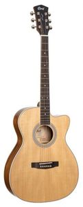 גיטרה אקוסטית מוגברת עם נרתיק CORT PURE-OCF NS Cutaway with Fishman, Sitka Spruce Top