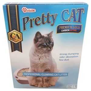 פריטי קט חול מתגבש עם פחם 6 ליטר PRETTY CAT
