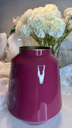 אגרטל מתכת Home deco אדום