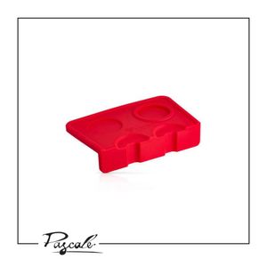 Pascale Red Rubber Corner Coffee Tamper Pad פינת גומי בר לדוחסן קפה אדומה פסקל