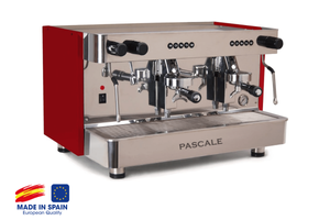 מכונת קפה מקצועית 2 ראשים פסקל צבע אודם Pascale Siena 2GR red