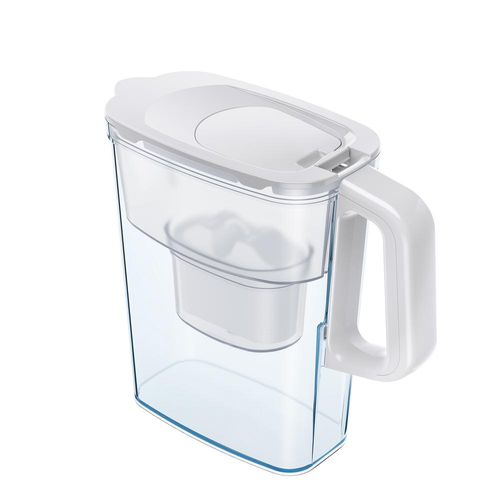 קנקן לסינון מים בנפח של 2.4 ליטר Pascale Water & Life Compact לבן + 4 פילטרים מתנה!
