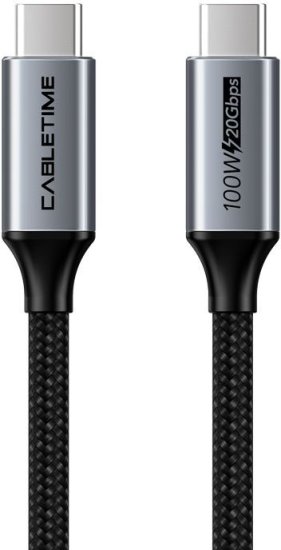 כבל Alumium USB-C to USB-C PD 100W 5Gbps 3M