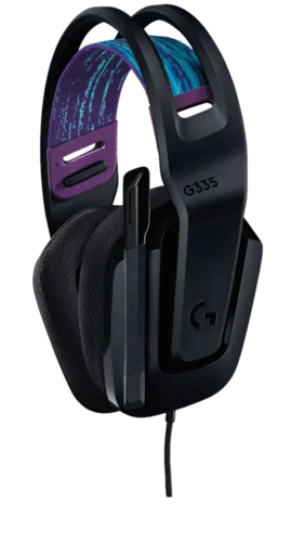 אוזניות גיימינג חוטיות G335 בצבע שחור מבית LOGITECH