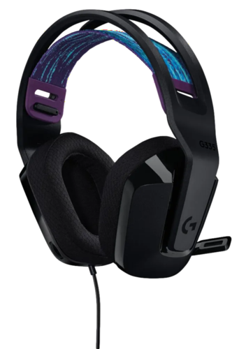 אוזניות גיימינג חוטיות G335 בצבע שחור מבית LOGITECH