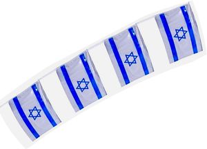 שרשרת 100 דגלי ישראל 35/45 ס"מ- 50 מטר אורך