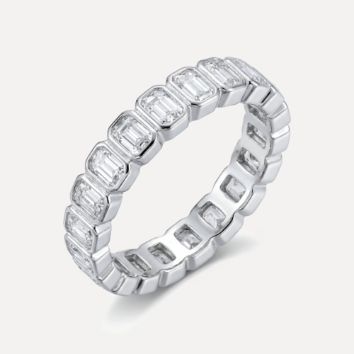 טבעת כסף משובצת 