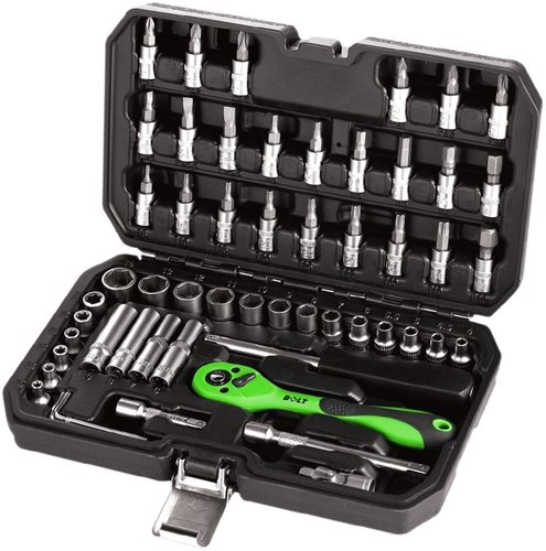 סט בוקסות מקצועי Bolt SWS1456 - 56 חלקים במזוודה מסודרת כולל בוקסות, ביטים, ידית ראצ'ט ואביזרים נוספים לעבודות תיקון ותחזוקה מקצועיות
