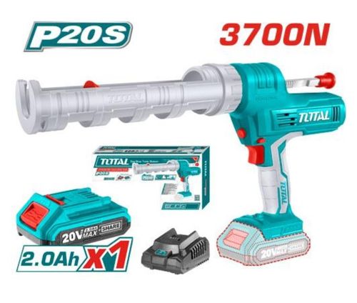 אקדח סיליקון 10″ נטען + 2 סוללות ומטען TOTAL