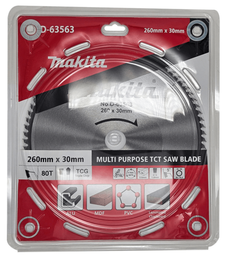 להב TCT למסור 260X80 סיבית/אלומיניום MAKITA מקיטה