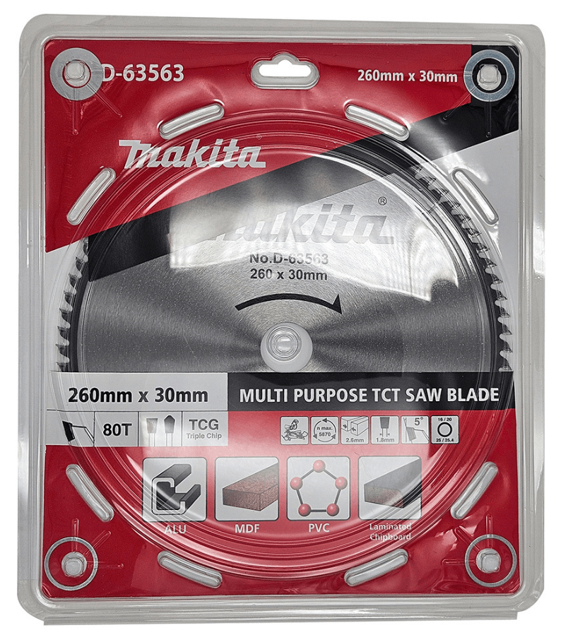 להב TCT למסור 260X80 סיבית/אלומיניום MAKITA מקיטה