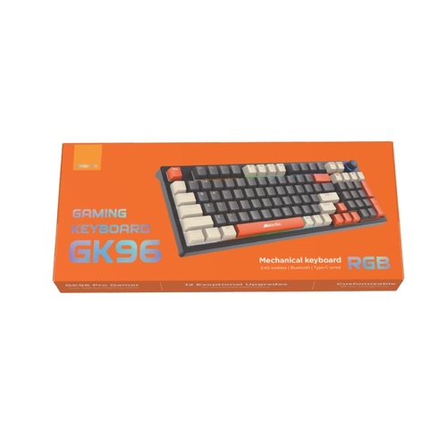 מקלדת גיימינג מכאנית אלחוטית GK96 Nordic שחור באנגלית בלבד