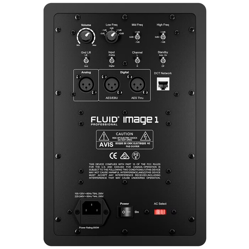 מוניטור אולפני שחור Fluid Audio Image 1 3-Way Reference Studio Monitor BLACK