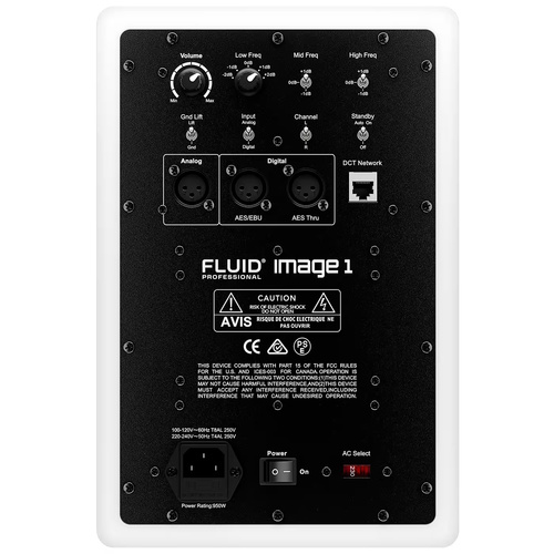 מוניטור אולפני לבן Fluid Audio Image 1 3-Way Reference Studio Monitor White