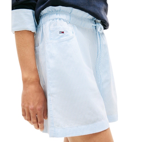 מכנס TOMMY JEANS פשתן מידות XS-L לנשים בגוון תכלת