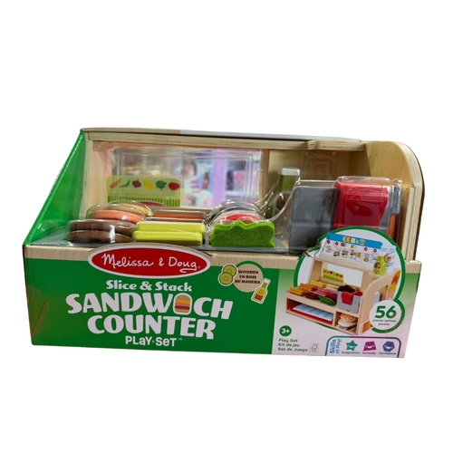 דלפק הכנת סנדוויצים מעץ לילדים משחק דמיון