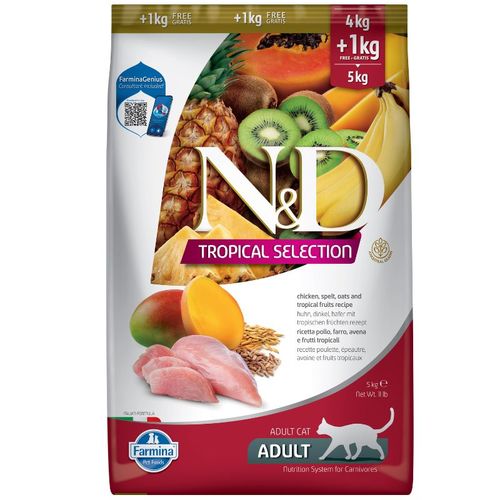 N&D טרופיקל עוף חתול 5 קג 