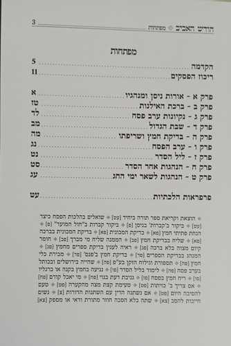 חודש האביב - סדר ימי הפסח