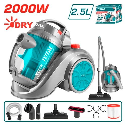 שואב אבק ציקלון 2000W TOTAL מצויד במסנן HEPA