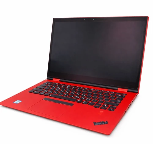 מחשב נייד מחודש 2 ב-1 הופך לטאבלט Lenovo Yoga i7 8G 256GB SSD בצבע אדום