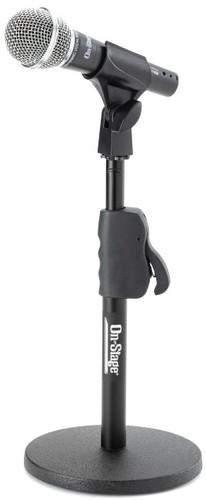 זוית נוספת on stage ds7200qrb quick release desktop mic stand