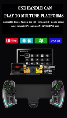 שלט קונטרולר מכני לטלפון וטאבלט - iPega PG-9777s Controller RGB Mechanical  