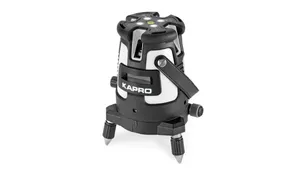 לייזר 5 קווים ירוק KAPRO 875G דגם 210099 - מכשיר פילוס מקצועי עם קרן ירוקה בהירה, כולל חצובה ומשקפי איתור לעבודות בנייה מדויקות