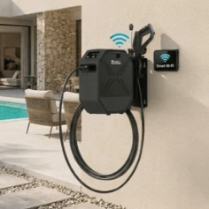 מכונת שטיפה בלחץ 215 בר חכמה שליטת WIFI + גלגלת קיר 30 מטר 2600 וואט KR-215-BAR-PATENT KRAUSS 