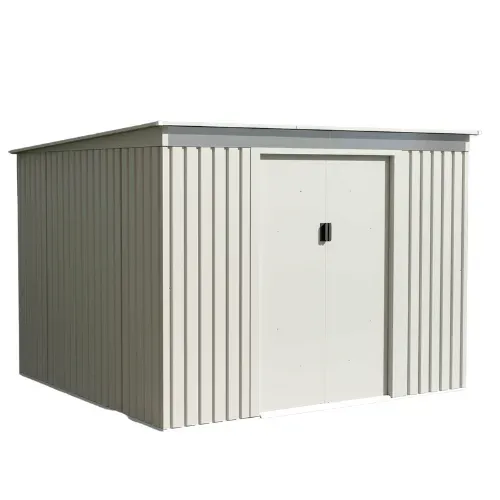 מחסן מתכת סקיילייט שמנת דגם Sky D מידה 2.61X2.41 Garden Top
