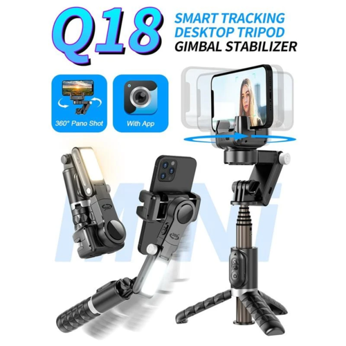 חוצבת מוט סלפי לסמארטפונים Q18 Single-Axis Gimbal Selfie Stick Tripod Stand
