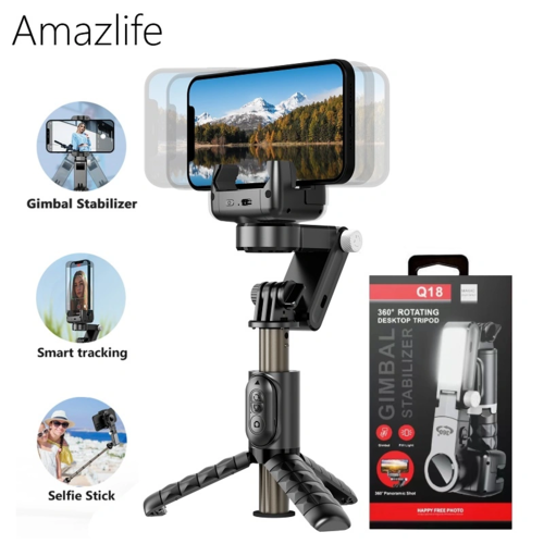 חוצבת מוט סלפי לסמארטפונים Q18 Single-Axis Gimbal Selfie Stick Tripod Stand