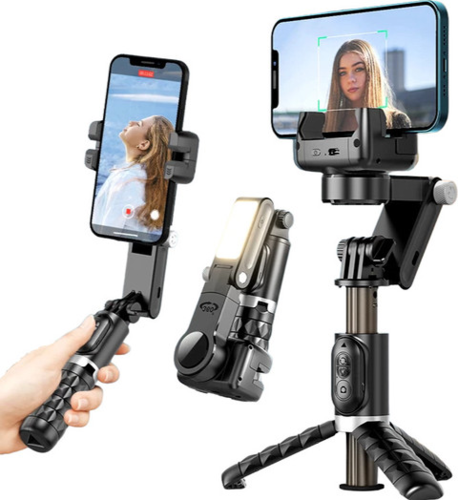 חוצבת מוט סלפי לסמארטפונים Q18 Single-Axis Gimbal Selfie Stick Tripod Stand