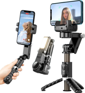 חוצבת מוט סלפי לסמארטפונים Q18 Single-Axis Gimbal Selfie Stick Tripod Stand