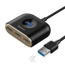 מפצל Baseus Square Round 4-in-1 USB HUB - חיבור USB-C ל-4 יציאות USB