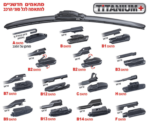 מגבים לרכב - טיטניום פלוס | TITANIUM PLUS - לא יודעים מהי המידה הנכונה ? פנו אלינו בווצאפ
